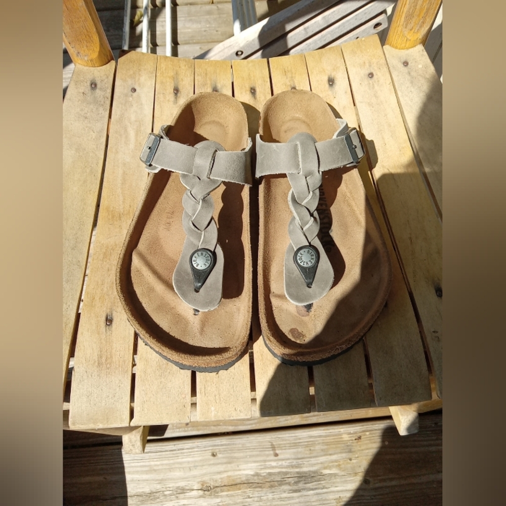 Birkenstock Gizeh Braided Iron 36 U.S.A  5